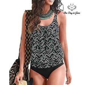 Bikinx Geo Tankini Swimsuit Size S